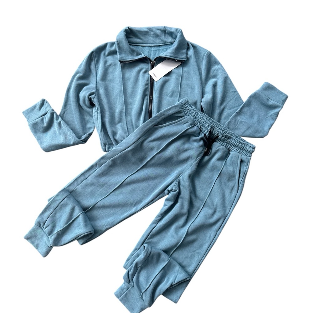 Blue Zip-Up Tracksuit Set - Picture 2 of 3